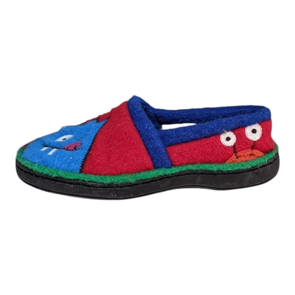 Acorn Monster Alien Red Blue Green Wool Slippers Boy toddler Size 10 11
